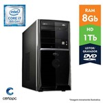 Computador Intel Core I7 8° Geração 8GB HD 1TB DVD Certo PC Desempenho 1010