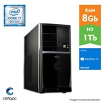 Computador Intel Core I7 8° Geração 8GB HD 1TB Windows 10 Home Certo PC Desempenho 1008