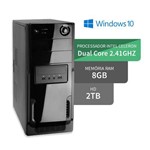 Computador Intel Dual Core 2.41ghz 8gb Ddr3 Hd 2tb Windows 10 3green Triumph Business Desktop
