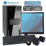 Computador Intel Dual Core 2gb Hd 320gb Hdmi Windows 10 Led 18,5" 3green Triumph Business Desktop C