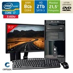 Computador + Monitor 21,5’’ Intel Core I7 8gb Hd 2tb Dvd Certo Pc Desempenho 949