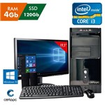 Computador + Monitor 19,5’’ Intel Core I3 4gb Ssd 120gb com Windows 10 Sl Certo Pc Desempenho 006 Ms