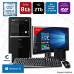 Computador + Monitor 19,5 Intel Core I5 7 Ger 8GB HD 2TB DVD Windows 10 Certo PC SELECT 008
