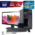 Computador + Monitor Intel 19,5 Intel Core I5 8gb Hd1tb Dvd Certo Pc Desempenho 513 Ar