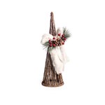 Cone Decoração Natal com Laço 45cm Marrom