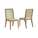 Conjunto 02 Cadeiras de Jantar Chermont Champagne - Wood Prime VM 20411