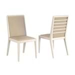 Conjunto 02 Cadeiras de Jantar Chermont Off White - Wood Prime VM 20414