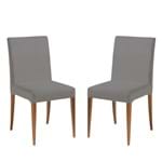Conjunto 02 Cadeiras de Jantar Flox Estofada - Wood Prime MT 16857