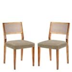 Conjunto 02 Cadeiras de Jantar Gardenia - Wood Prime MT 16842
