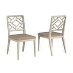 Conjunto 02 Cadeiras de Jantar Horus Off White - Wood Prime VM 20433