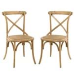Conjunto 02 Cadeiras de Jantar Paris com Rattam - Wood Prime AM 20018