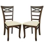 Conjunto 02 Cadeiras de Jantar Velletri Canela - Wood Prime AM 20009