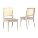 Conjunto 02 Cadeiras Jantar Duomo Off White - Wood Prime VM 20398