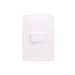 Conjunto 1 Interruptor Simples S30 10a 250v com Placa 4x2 Branco