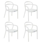 Conjunto 4 Cadeiras Tramontina Sissi Branco 92045010