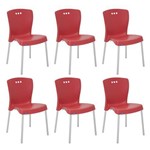 Conjunto 6 Cadeiras Tramontina Mona Vermelho 92050040