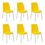 Conjunto 6 Cadeiras Tramontina Vanda Amarelo 92053000