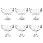 Conjunto 6 Taças de Sobremesa de Cristal com Pé Geneva15,5x9,3x14,9cm
