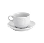 Conjunto 6 Xícaras de Chá 180ml com Píres de Porcelana Limoges Didon