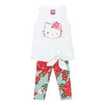 Conjunto Blusa e Calça Hello Kitty Floral