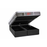 Conjunto Box- Colchão Castor Pocket Light Stress Oxygen New +Box Baú Nero Black- King 193x203