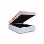 Conjunto Box- Colchão Orthocrin D33 Diamante+Cama Box Baú Courino White- Casal 138x188