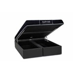Conjunto Box- Colchão Probel Prolastic Pró Dormir Black+Box Baú Courino Nero Black- Queen 158x198