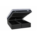 Conjunto Box- Colchão Sealy Pocket Concept Dream Black+Box Baú Courino Nero Black- Queen 158x198