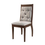 Conjunto 2 Cadeiras Ágata 100% Mdf Rufato - Veludo Creme - Café