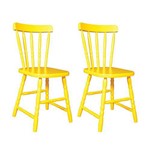 Conjunto 2 Cadeiras de Cozinha Dalas Amarela - Única