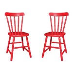 Conjunto 2 Cadeiras de Cozinha Dalas Vermelha - Única