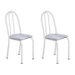 Conjunto 2 Cadeiras Éos Branco e Linho
