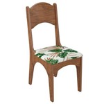Conjunto 2 Cadeiras Estofadas 100% Mdf Ca29 Nobre Belize Floral Verde - Dalla Costa