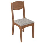 Conjunto 2 Cadeiras Estofadas 100% Mdf Ca29 Nobre Geométrico Palha - Dalla Costa