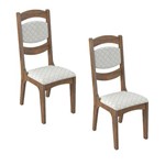 Conjunto 2 Cadeiras Estofadas Ca27 Nobre/geométrico Losango - Dallacosta