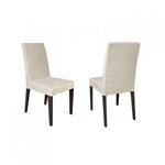 Conjunto 2 Cadeiras Estofadas Madesa Rustic/crema