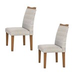 Conjunto 2 Cadeiras Estofadas Pampulha Leifer Imbuia/Linhão