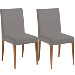 Conjunto 2 Cadeiras Flox – Tremarin - Nogal / Cinza