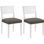 Conjunto 2 Cadeiras Gardênia – Tremarin - Branco / Cinza
