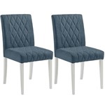 Conjunto 2 Cadeiras Menta – Tremarin - Branco / Azul