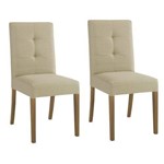 Conjunto 2 Cadeiras Mh 2996 Herval - Amêndoa/Linho Bege