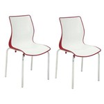 Conjunto 2 Cadeiras Tramontina Maja Vermelho Branco 92063140