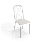 Conjunto 2 Cadeiras Viena Crome Cromado/branco Kappesberg