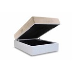 Conjunto Cama Box- Colchão Herval Pocket Euro Plus + Cama Box Baú Courino White- Casal 138x188