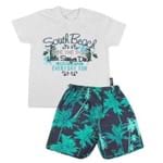 Conjunto Camiseta e Shorts Beach Baby - Marinho - Baby Fashion-G