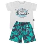 Conjunto Camiseta e Shorts Beach Kids - Marinho - Baby Fashion-3anos