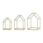 Conjunto 3 Casas Decorativas Dourada 10142 Mart