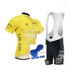 Conjunto Ciclismo Tour de France Camiseta e Bretelle Forro Gel