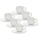 Conjunto com 6 Xícaras de Chá com Pires - Mail Order Coup Blanc - Oxford
