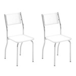 Conjunto com 2 Cadeiras Batelo Branco